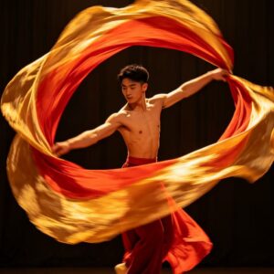 Long silk dance