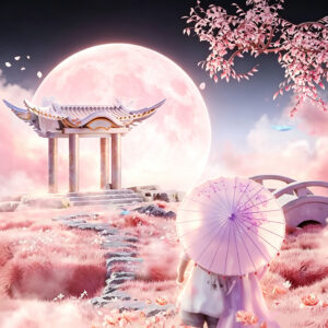 Two Silhouettes In Cloudy Pavilion（云亭双影）