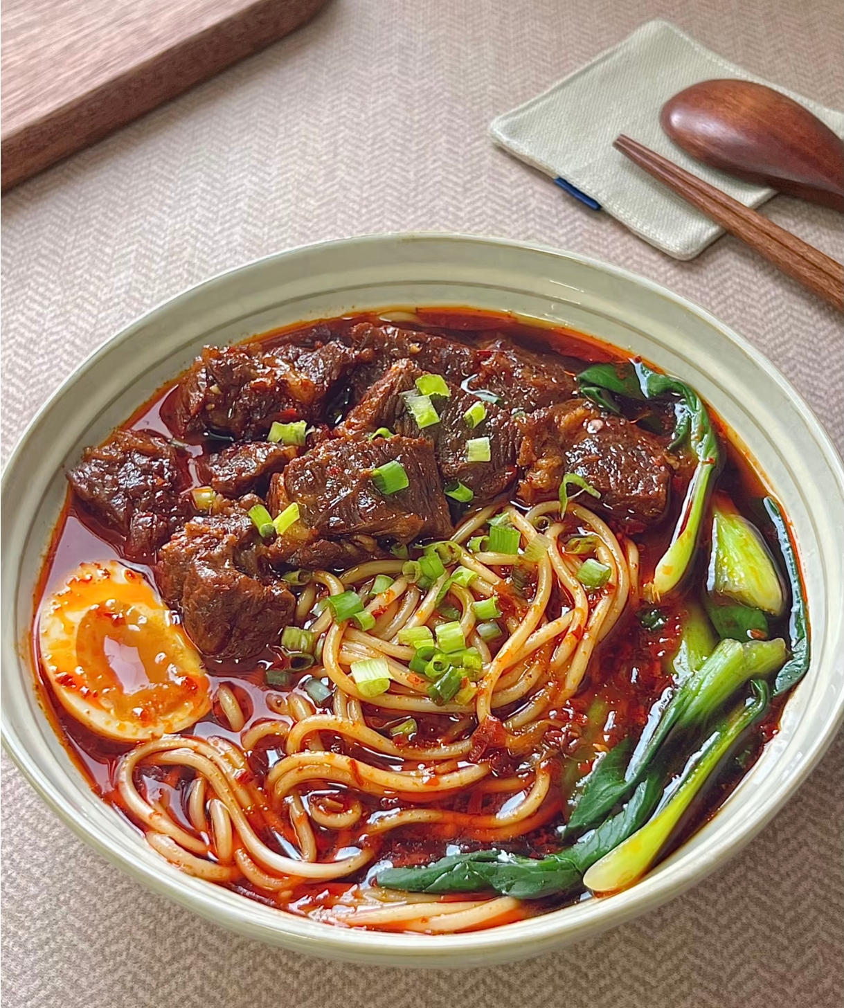 (A).Deluxe Beef Noodles